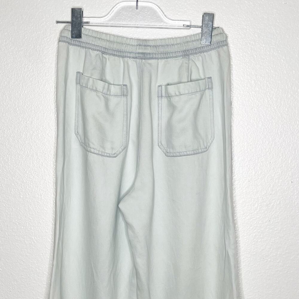 Women's Wide-Leg Drawstring Lounge Pants - White - Picture 6 of 10